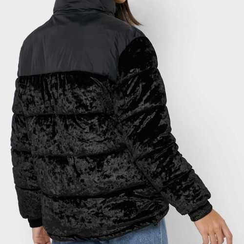 Karl Kani Retro Velvet Puffer Jacket new, women's size M, black
