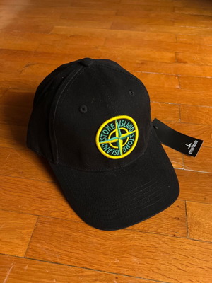 Stone Island καπέλο, μαύρο, ένα μέγεθος