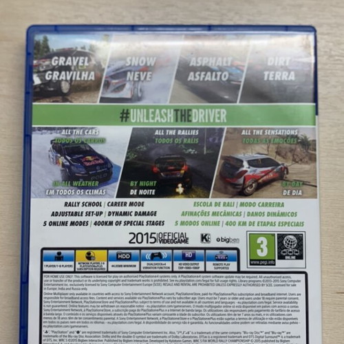 WRC 5 PS4 game like new
