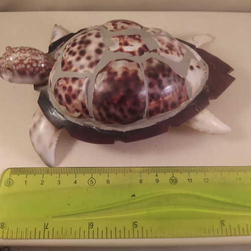 Vintage turtle miniature made of shells like new