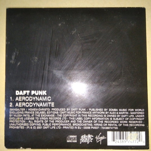 Daft Punk Aerodynamic CD Single used, electronic