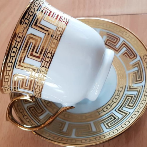 Euro Porcelain tea cup coffee set with 24K gold detail new