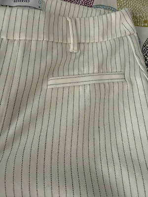 Reserved fabric pants new, size S 36 8, black and white