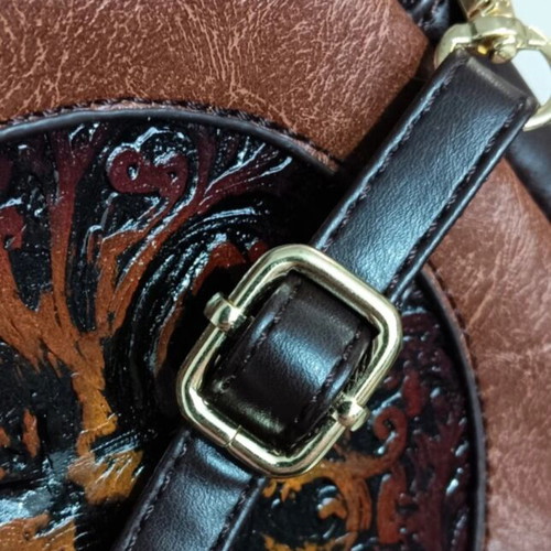 Crossbody bag brown new with unique design