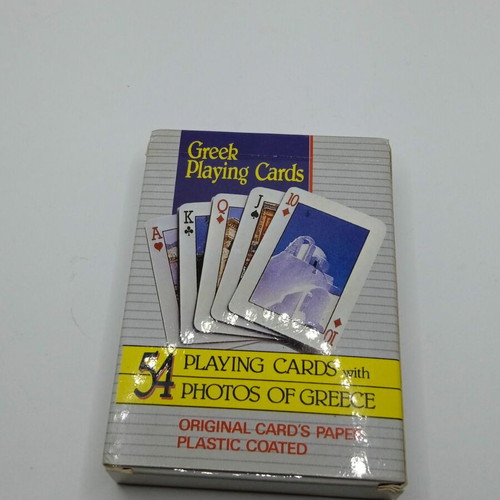 Greek Playing Cards set, 54 cards with photos of Greece