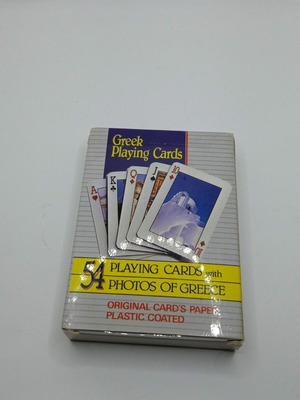 Greek Playing Cards set, 54 cards with photos of Greece