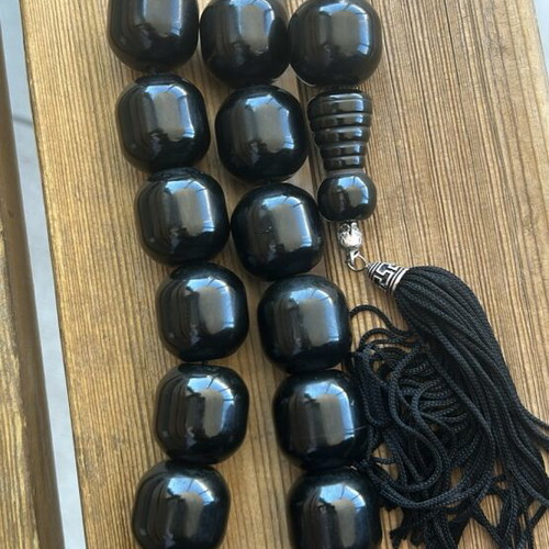 Old mastic komboloi worry beads, 15 beads, large size