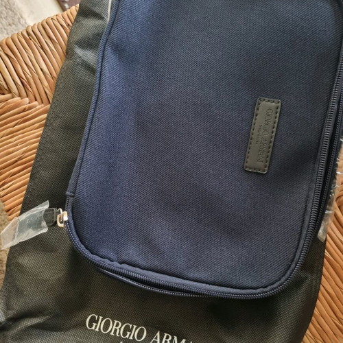 Giorgio Armani Blue Travel Pouch new with dust bag