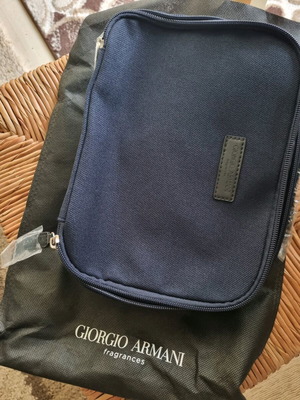 Giorgio Armani Blue Travel Pouch new with dust bag