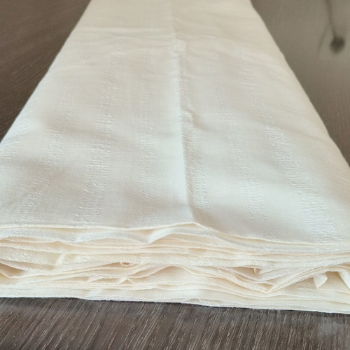 Tsevres fabric new, ecru with satin stripes, 1.30m width