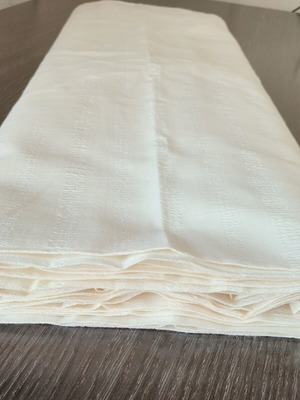 Tsevres fabric new, ecru with satin stripes, 1.30m width