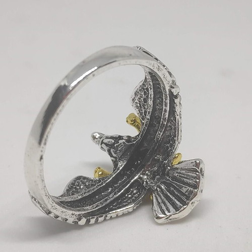Men's eagle ring with gold detail size 12 like new