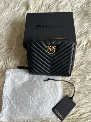 Pinko πορτοφόλι καινούργιο, μαύρο, 13x10 εκ
