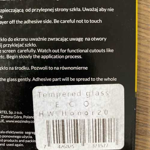 Honor 20 Tempered Glass new