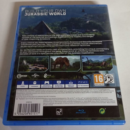 Jurassic World Evolution PS4 like new