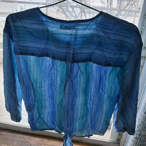 Collin's summer shirt new, size Small, blue striped