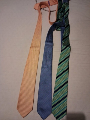 Bulgari ties like new, set of 3 pieces
