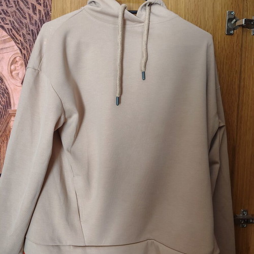Bershka hoodie sweatshirt, beige, size M