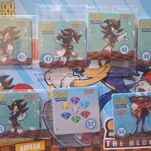 Koukouroukou Sonic sticker set with album, new, 31 sealed