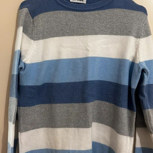 Women's sweater M used, blue and white