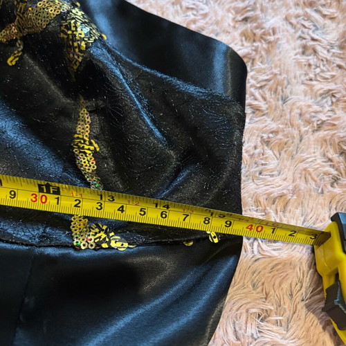 Satin top new with lace and gold details, size L