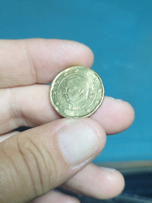 20 cent ευρώ νόμισμα Βελγίου 2011 μεταχειρισμένο με ελαττώματα κοπής σπάνιο