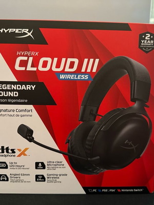 HyperX Cloud III Wireless нови безжични слушалки за игри USB черни