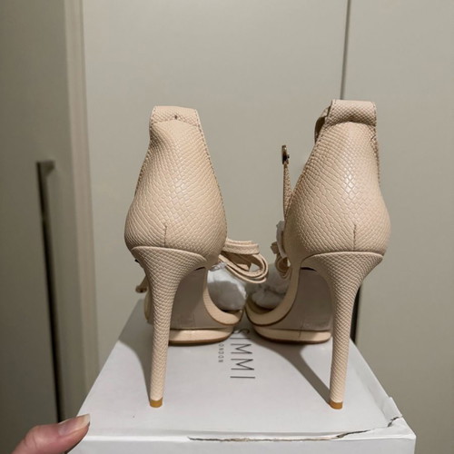 Simmi pumps unused with high heels and transparent strap size 38
