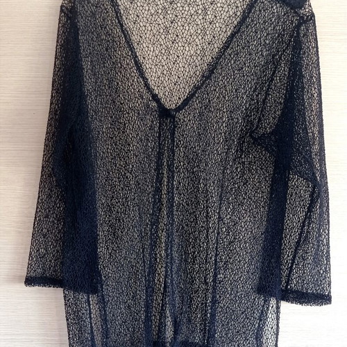 Black Mesh Kimono Cardigan XL like new