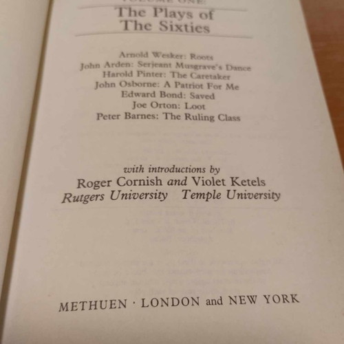 The Plays of The Sixties used book
