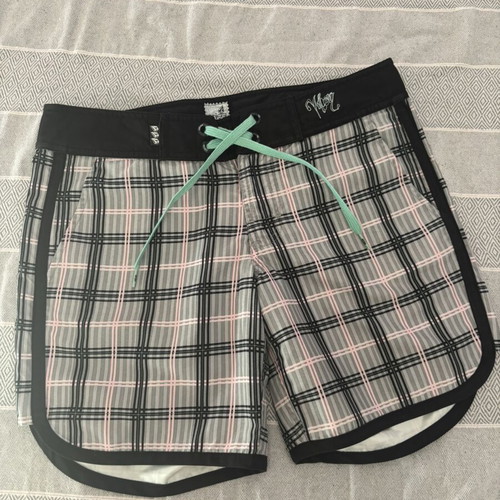 Volcom swim shorts, grey and pink, size M