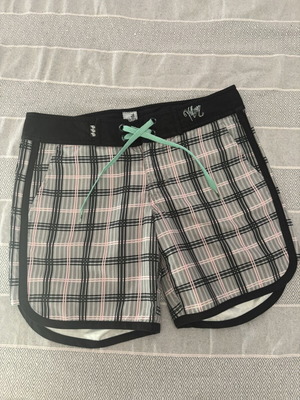 Volcom swim shorts, grey and pink, size M