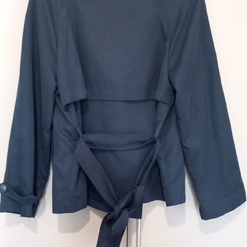 Stradivarius women's trench coat blue XS like new