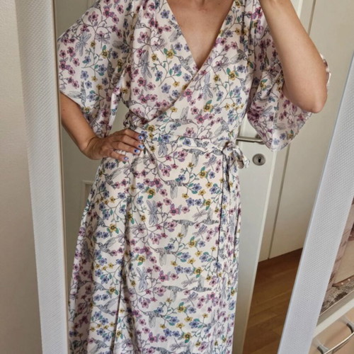 Liquorish floral wrap midi dress, multicolor, UK 12 / EU 40 / M-L