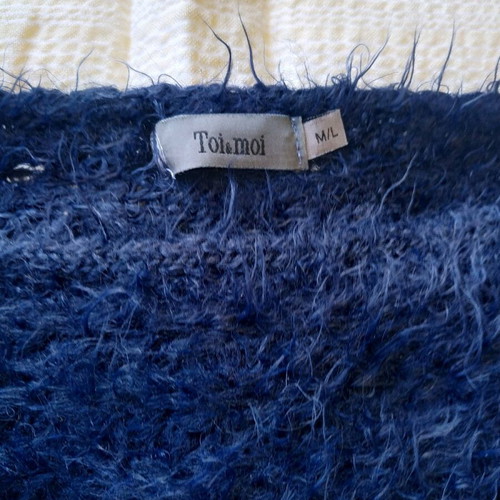 Toi&Moi sweater used, fluffy, blue, size M-L