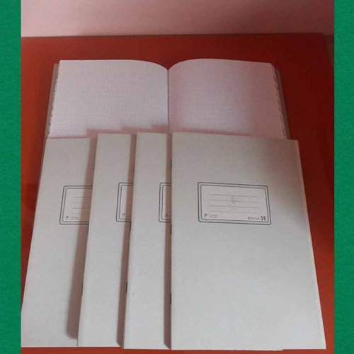 Practical quadrille notebooks like new, pack of 5, 25x35 cm, 50 sheets