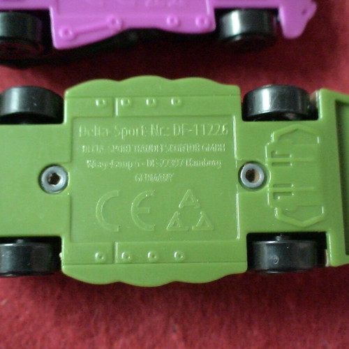 Delta Sport 1/64 Diecas set of two toy cars used, made in Germany