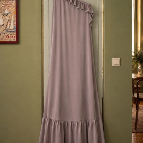 Maxi dress Devotion gray silk cotton like new