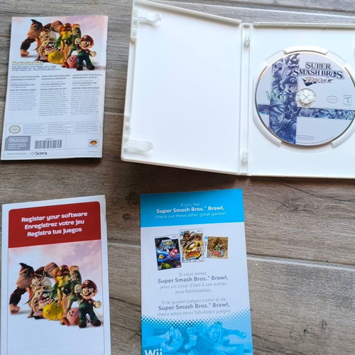 Super Smash Bros. Brawl Nintendo Wii game used, complete with manual