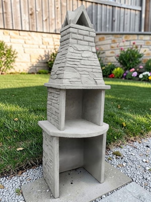 Lora Concrete Barbecue Unpainted, New