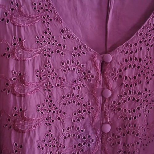 Boho embroidered shirt, purple, free size