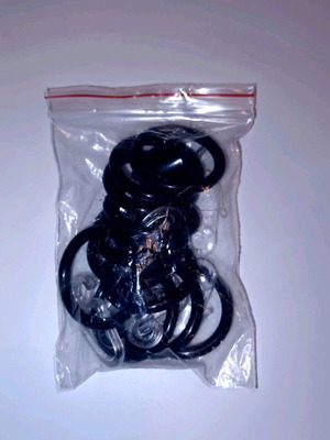 O-Ring 30mm and Transparent S-Shape Hooks Set 11 Pieces New