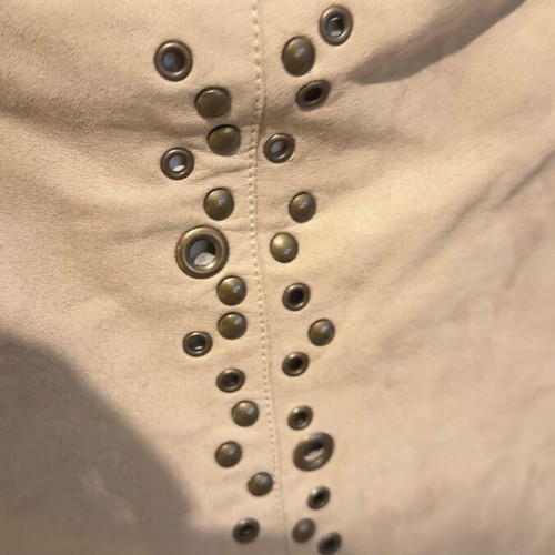 Karen Millen vintage suede set with bronze details
