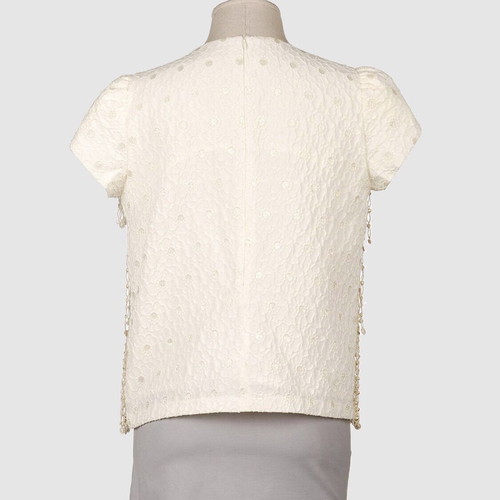 Manoush blouse with embroidery and fringes size 40 like new