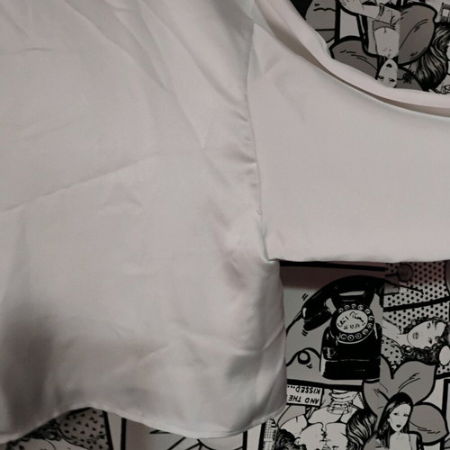 Crop shirt Bershka white like new, size S