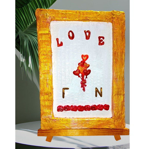 Valentine's Day gift handmade frame or tabletop decoration new