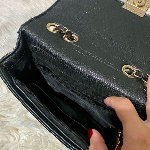 Black crossbody bag used