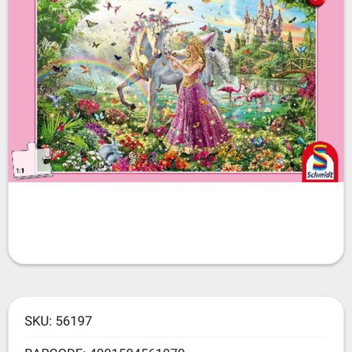 Puzzle 200 pieces Fairy in the Magic Kingdom like new