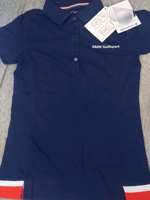 BMW polo shirt new, navy blue, size XS
