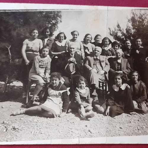 Marathon 1937 School Trip Vintage Black and White Photo